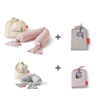 bbhugme big bundle with pregnancy pillow nursing pillow and extra covers
